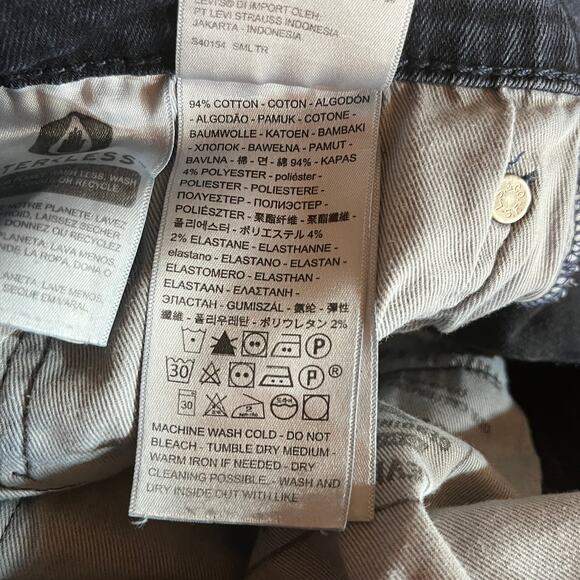 Levi's 512 Jeans Mens 34X32 Blue Dark Wash Denim BIG E Slim Tapered Leg Work - Picture 9 of 11